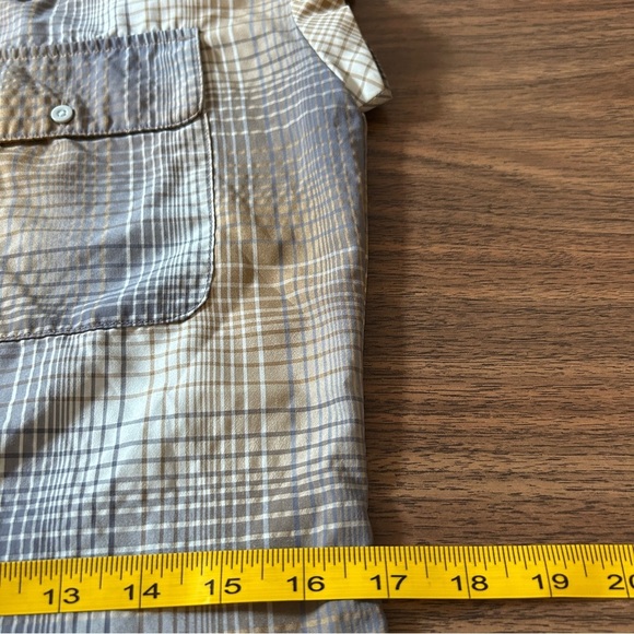 MEC Women's Plaid Shirt Dress - Blue and Tan - Picture 9 of 11